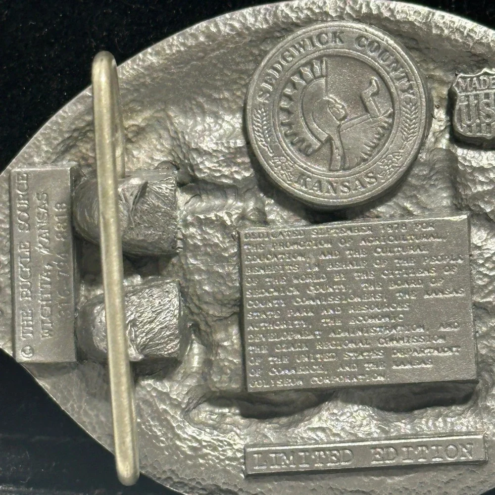 Vintage Kansas Coliseum Wichita Circus Elephant Limited Edition Belt Buckle USA